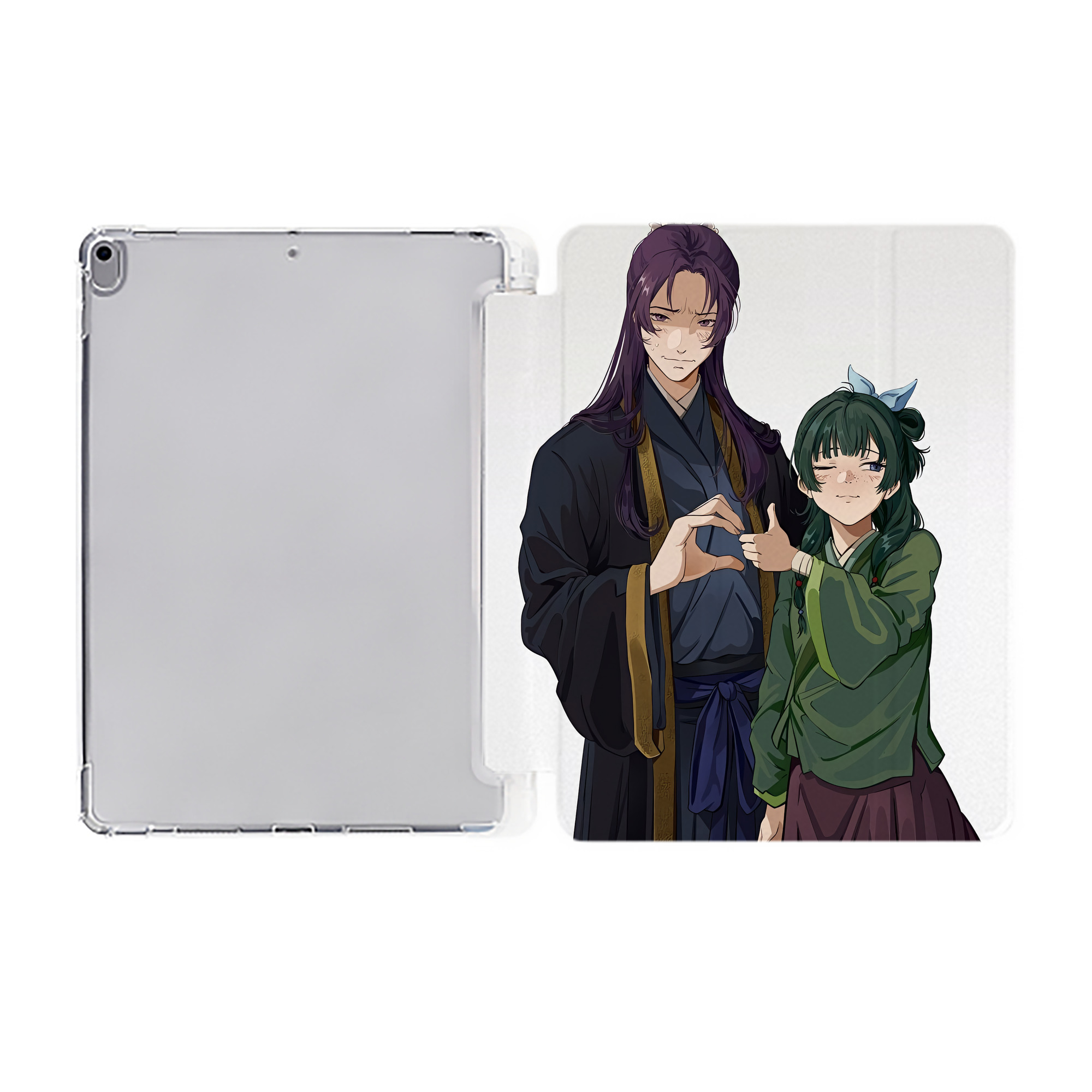 （画像用） 薬屋のひとりごと The Apothecary Diaries IPad ケース ペン収納付き 三つ折りスタンド PUレザー×シリコン 対応機種9.5/10.5/10.9インチ